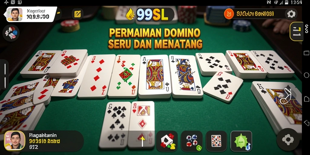 Tampilan gameplay 99SL yang menarik dalam permainan Domino.