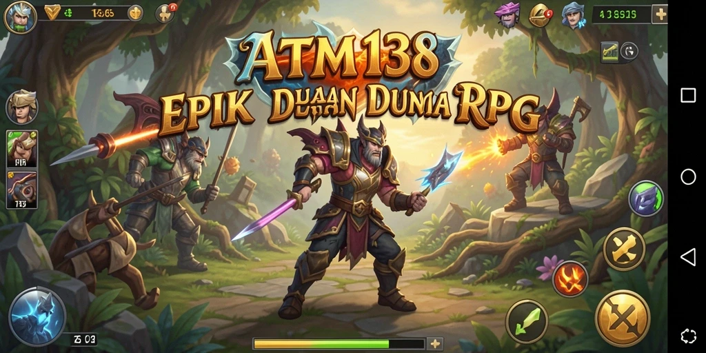 Tangkapan layar utama dari gameplay intensif RPG di ATM138.
