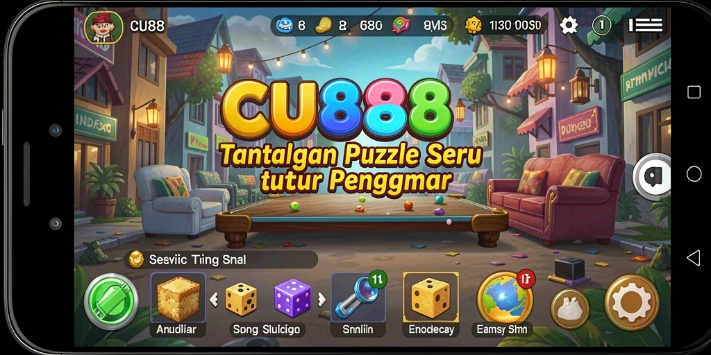 Tampilan gameplay puzzle CU888 yang mengasyikkan dan penuh tantangan.