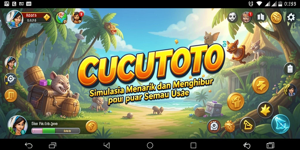Tampilan gameplay CUCUTOTO yang menarik dan interaktif.