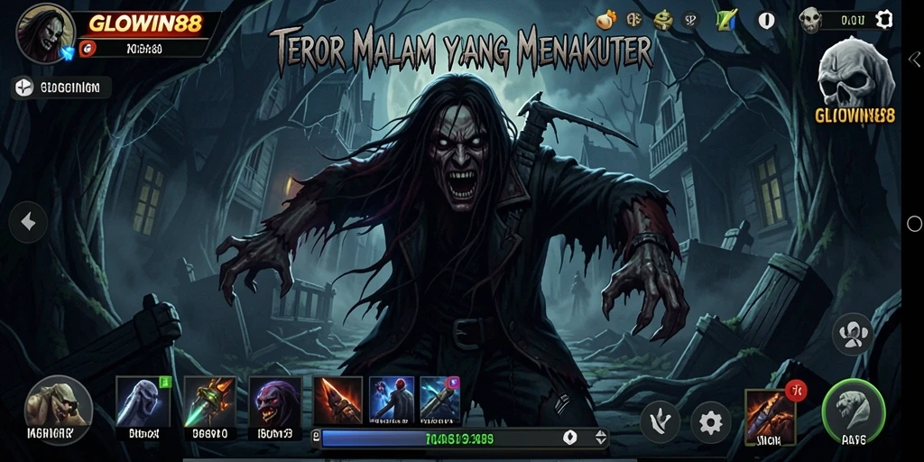 Screenshot menampilkan gameplay menegangkan di dunia horror.