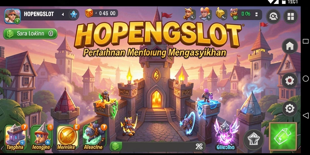 Gambaran gameplay seru HOPENGSLOT dalam Tower Defense.