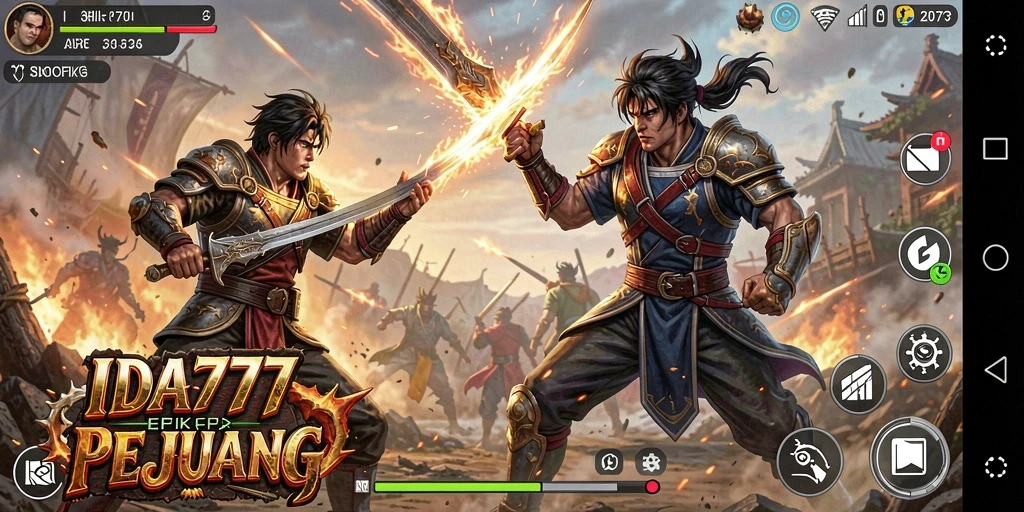 Tampilan pertarungan seru di game Fighting IDA777.