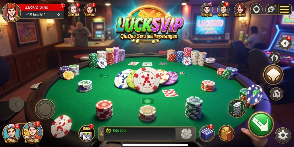 Tampilan screenshot utama LUCKSVIP dengan gameplay QiuQiu yang seru.