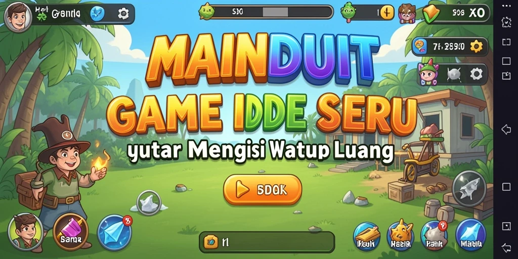 Tampilan gameplay MAINDUIT yang menampilkan aksi Idle yang seru.