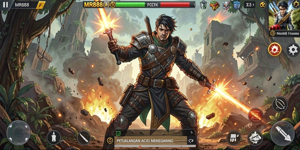 Tampilan gameplay menegangkan di MR888 yang penuh aksi.