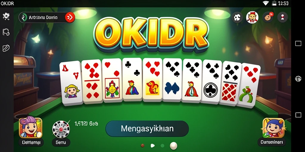 Screenshot gameplay OKIDR dengan suasana permainan Domino yang seru.
