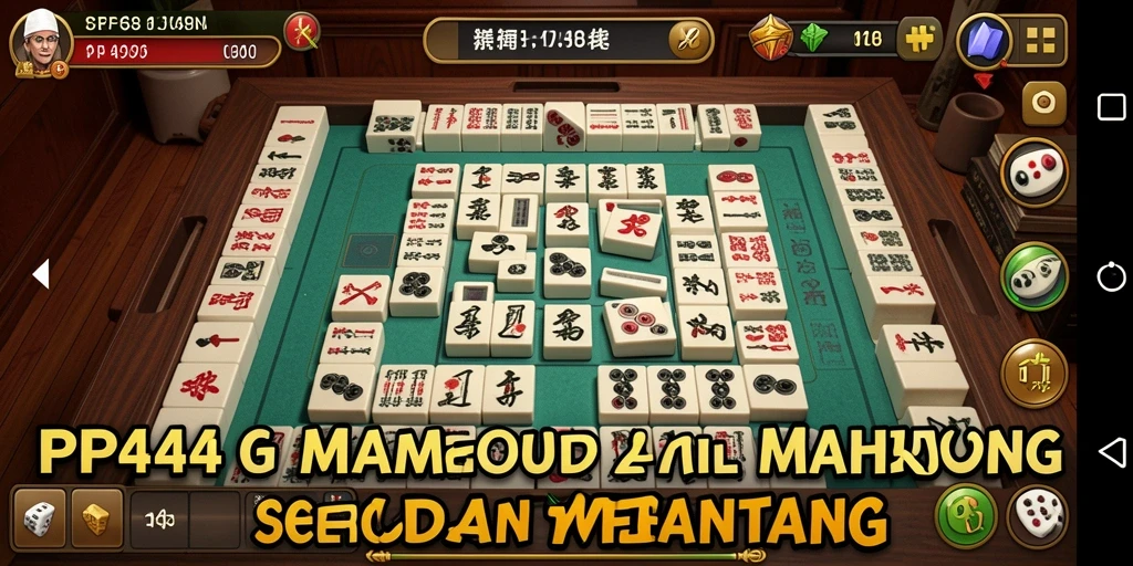 Tangkapan layar gameplay PP444 menunjukkan aksi seru permainan Mahjong.