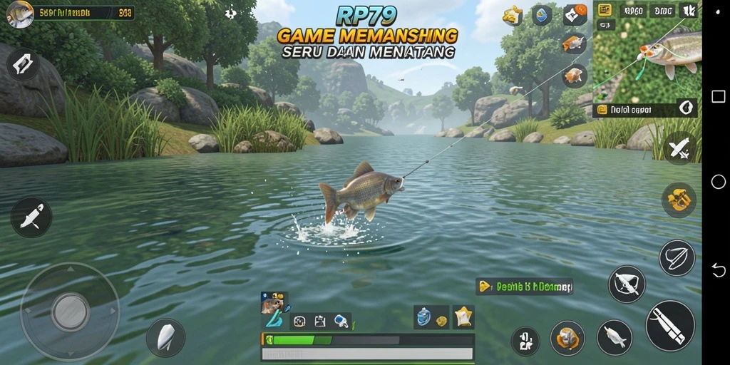 Tangkapan ikan yang menakjubkan dalam game memancing RP79.