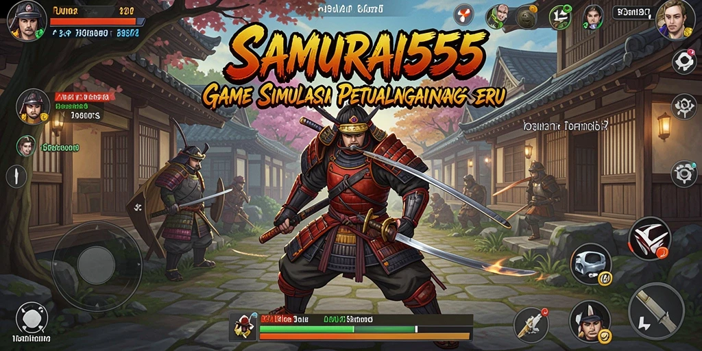 Tampilan gameplay yang menampilkan aksi seru dalam SAMURAI555.