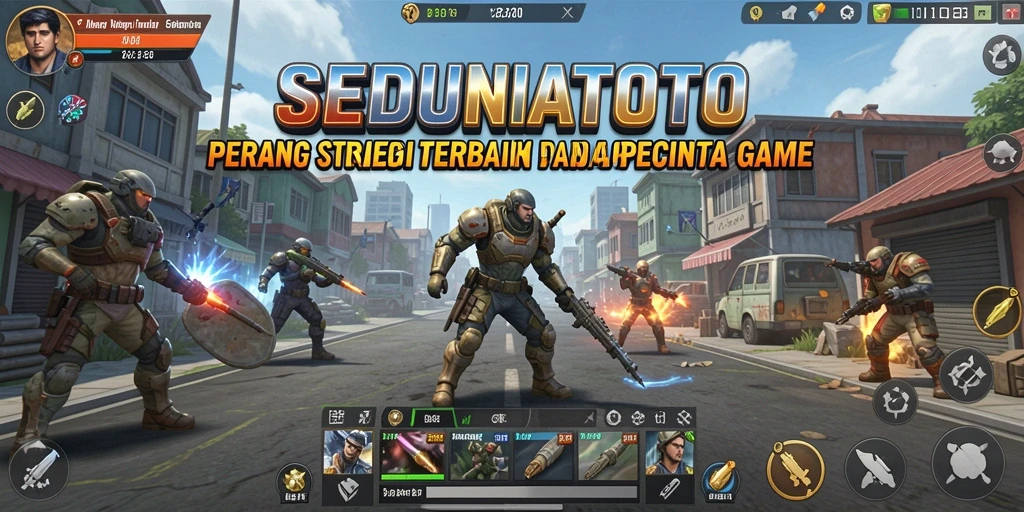 Tampilan gameplay SEDUNIATOTO yang penuh aksi dan strategi.