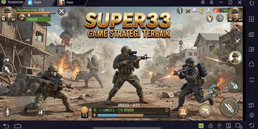 Menampilkan action seru dari gameplay SUPER33 dengan strategi mendalam.