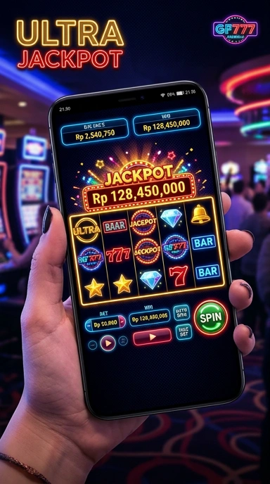 Tampilan awal aplikasi gf777 yang menarik.